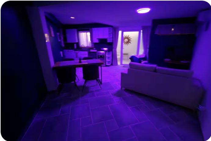 Woonkamer in de avond